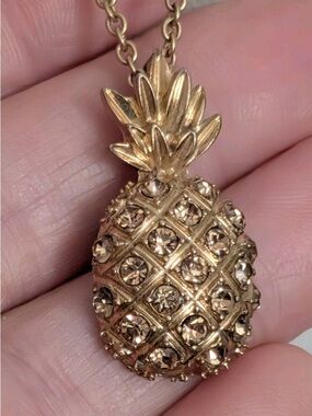J. Crew Gold-Tone Pineapple Pendant Necklace